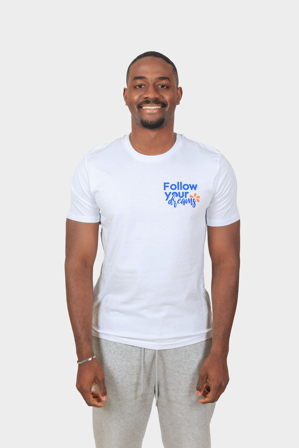 Men's t-shirt "Follow your dreams" (logo front)