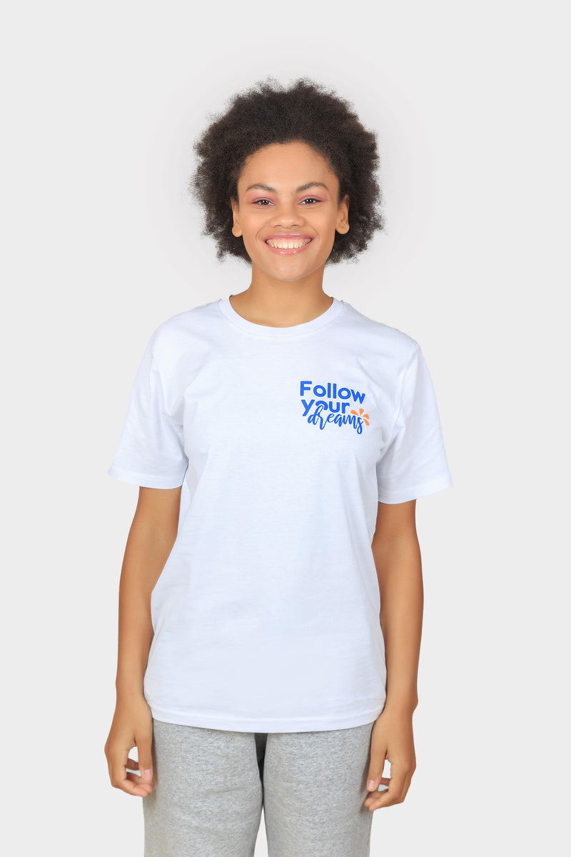 Women's t-shirt "Follow your dreams" (logo front)